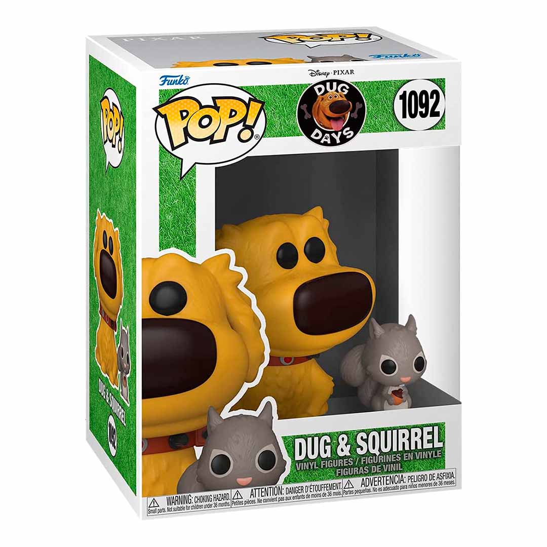 Figura Funko Pop Disney Dug Y Ardilla 1092 Up Dug Days Redsale