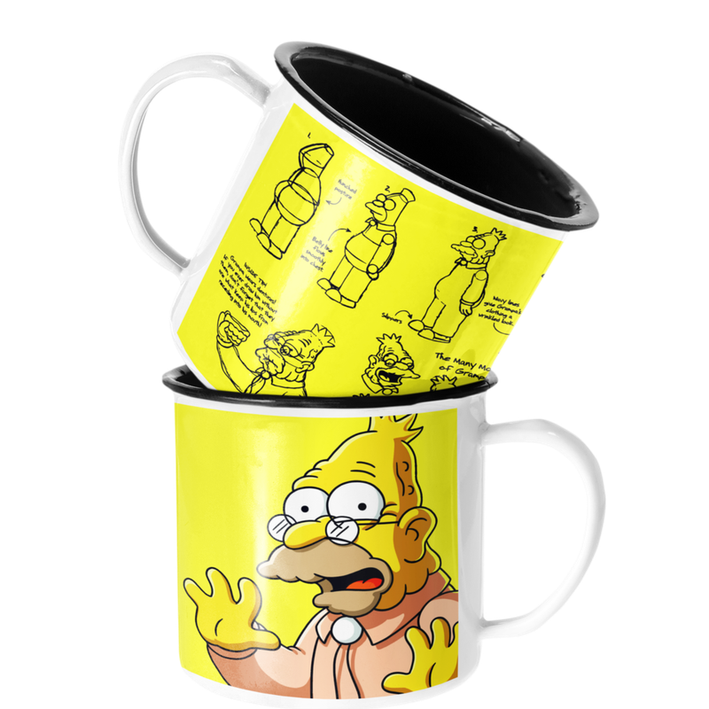 Taza Enlozada Lechera Abraham Simpson Abuelo Los Simpson Redsale