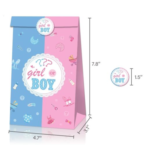 12 Bolsa De Revelacion De Genero Baby Shower Cotillon