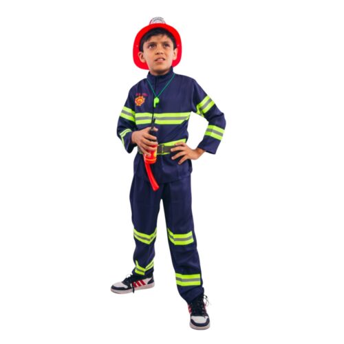 Disfraz Bombero Completo 5 Accesorios Cosplay Niños