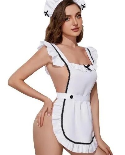 Disfraz de Sirvienta Mucama Conjunto Lenceria Sexy Mujer