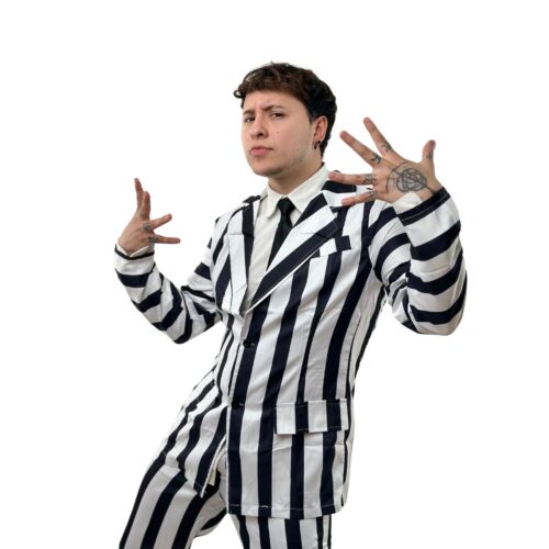 Disfraz Beetlejuice Halloween Con Corbata
