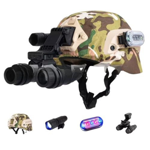 Casco Disfraz Militar Premium Luz