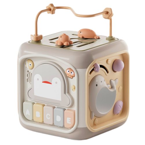 Cubo Didáctico Interactivo Para Bebés Con Juegos Montessori